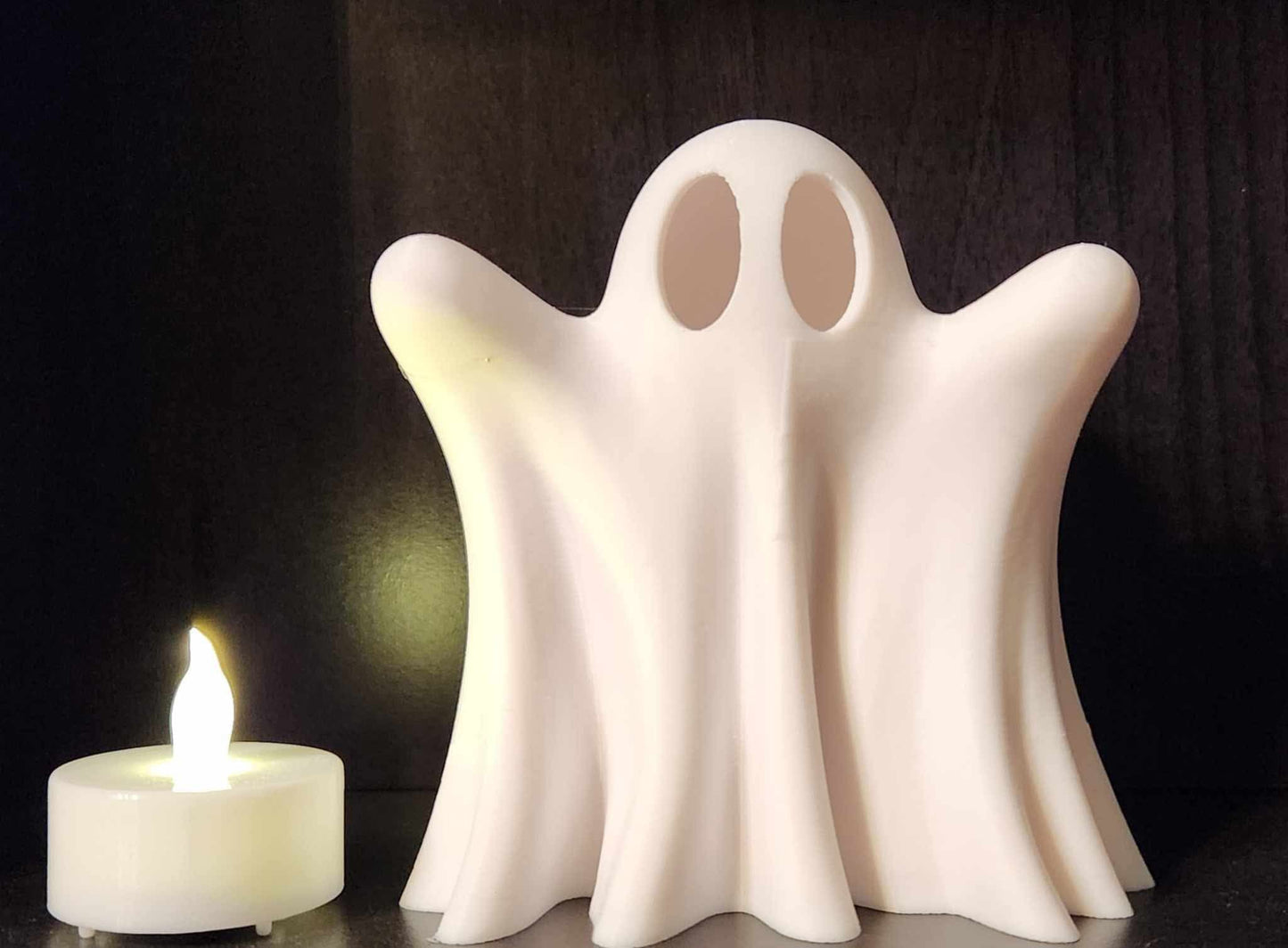 Spooky Ghost - LED Tea Light Holder - Halloween